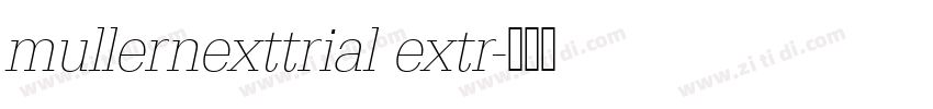 mullernexttrial extr字体转换